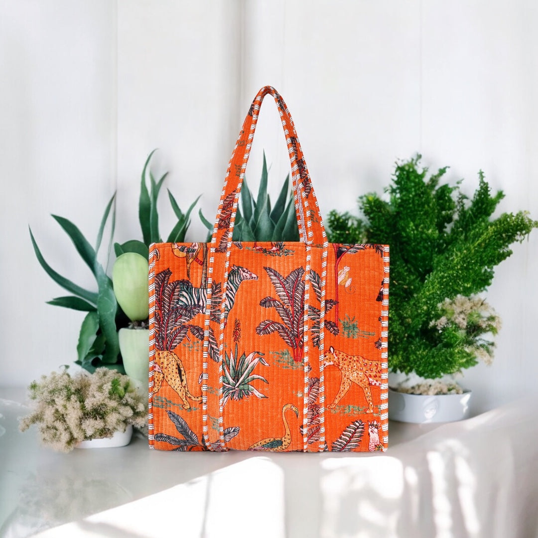 Block Printed Tote Bags |