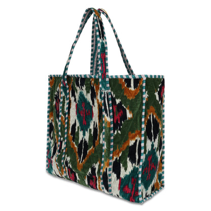 The Ultimate Ikat Velvet Tote