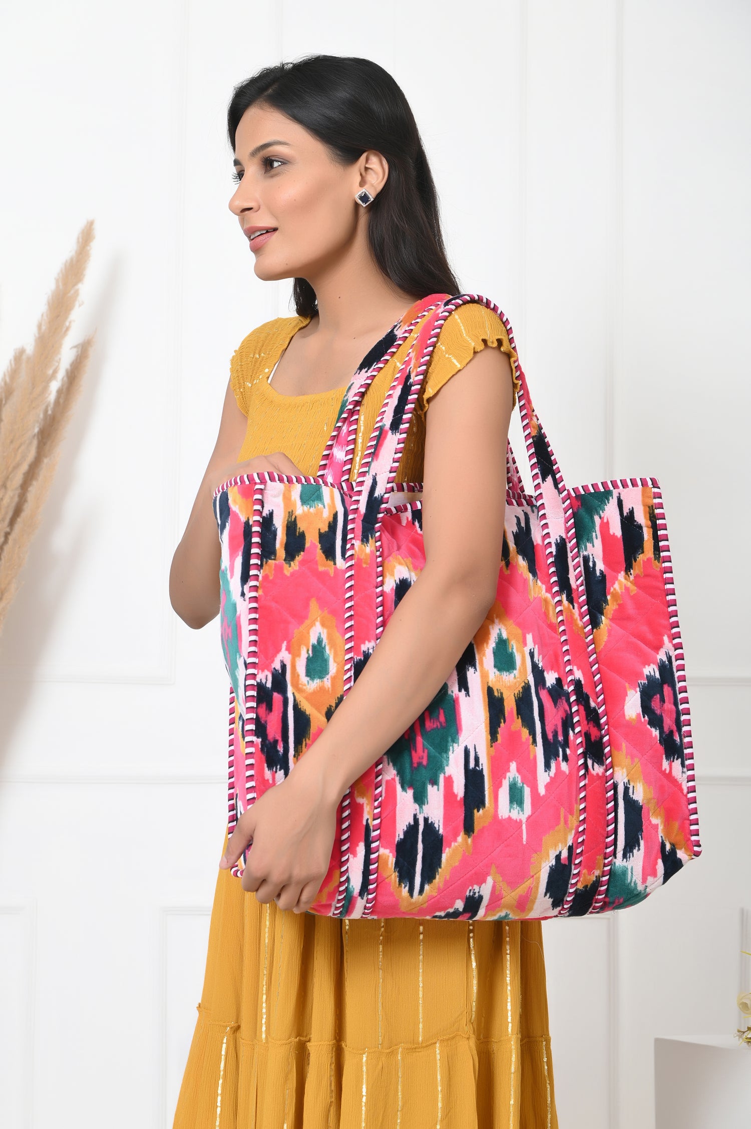 The Ultimate Ikat Velvet Tote