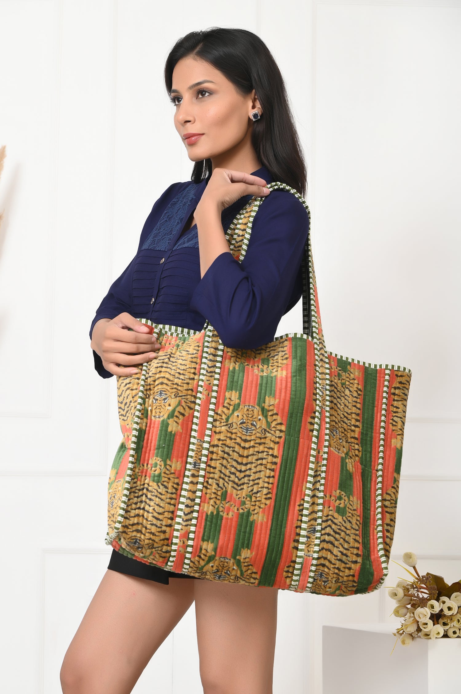 The Ultimate Velvet Tibetan Tiger Tote