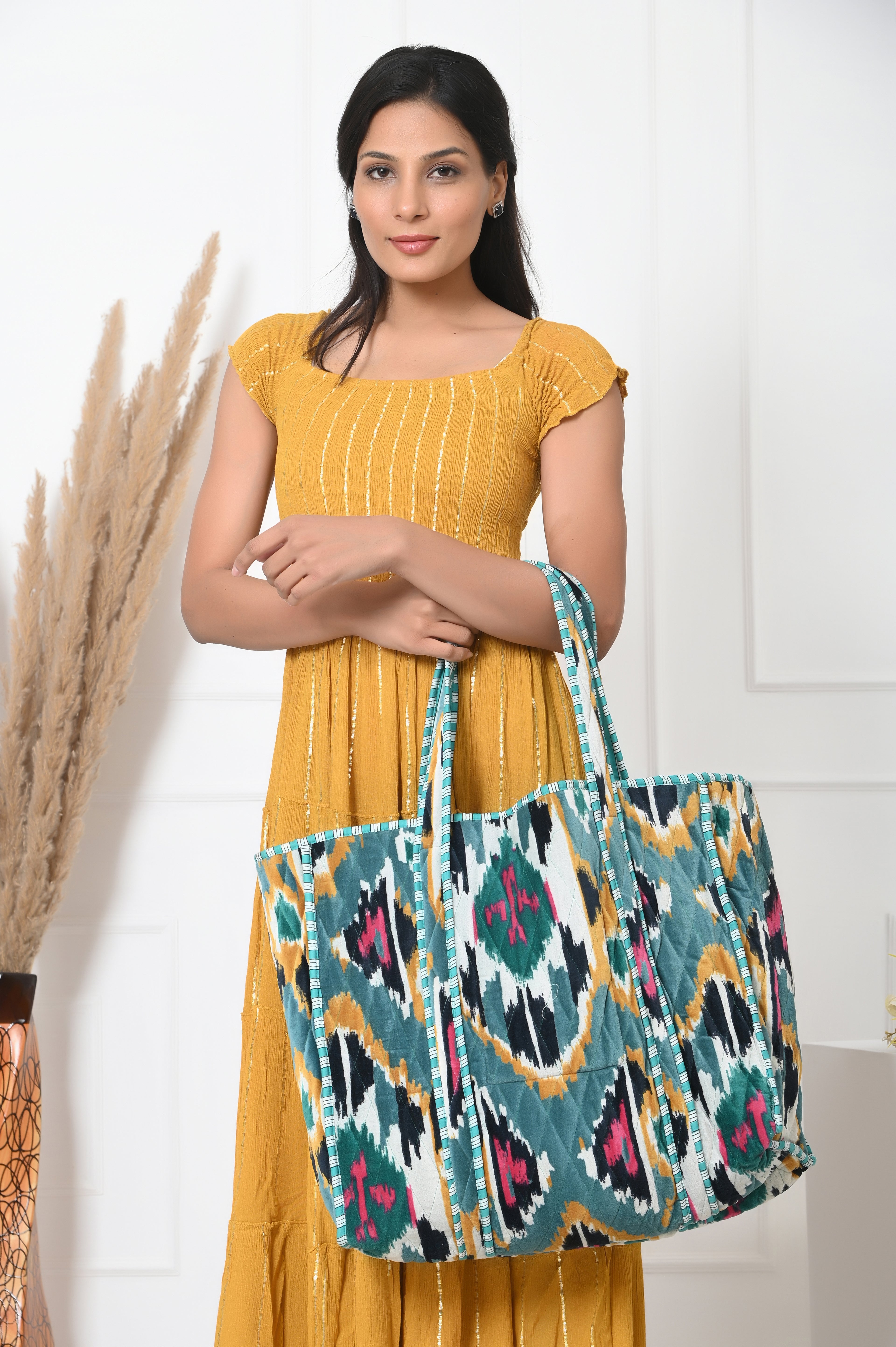 The Ultimate Ikat Velvet Tote