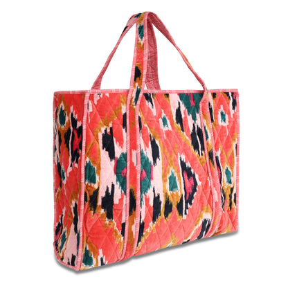 Ikat Velvet Tote