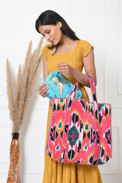 The Ultimate Ikat Velvet Tote