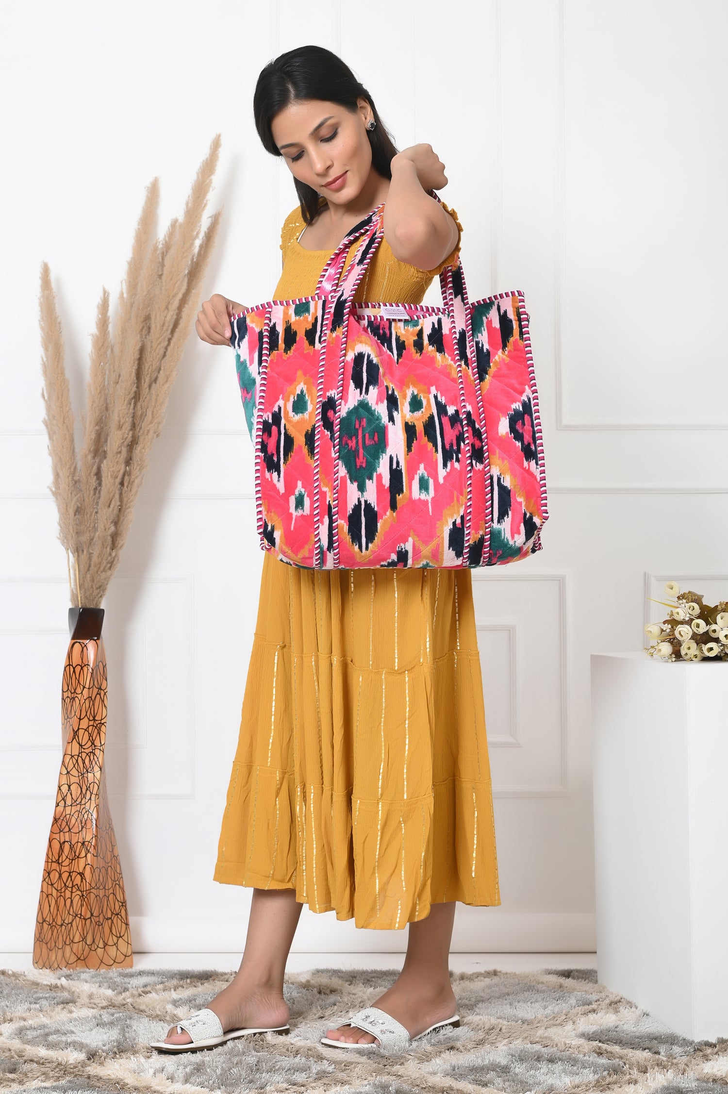 The Ultimate Ikat Velvet Tote