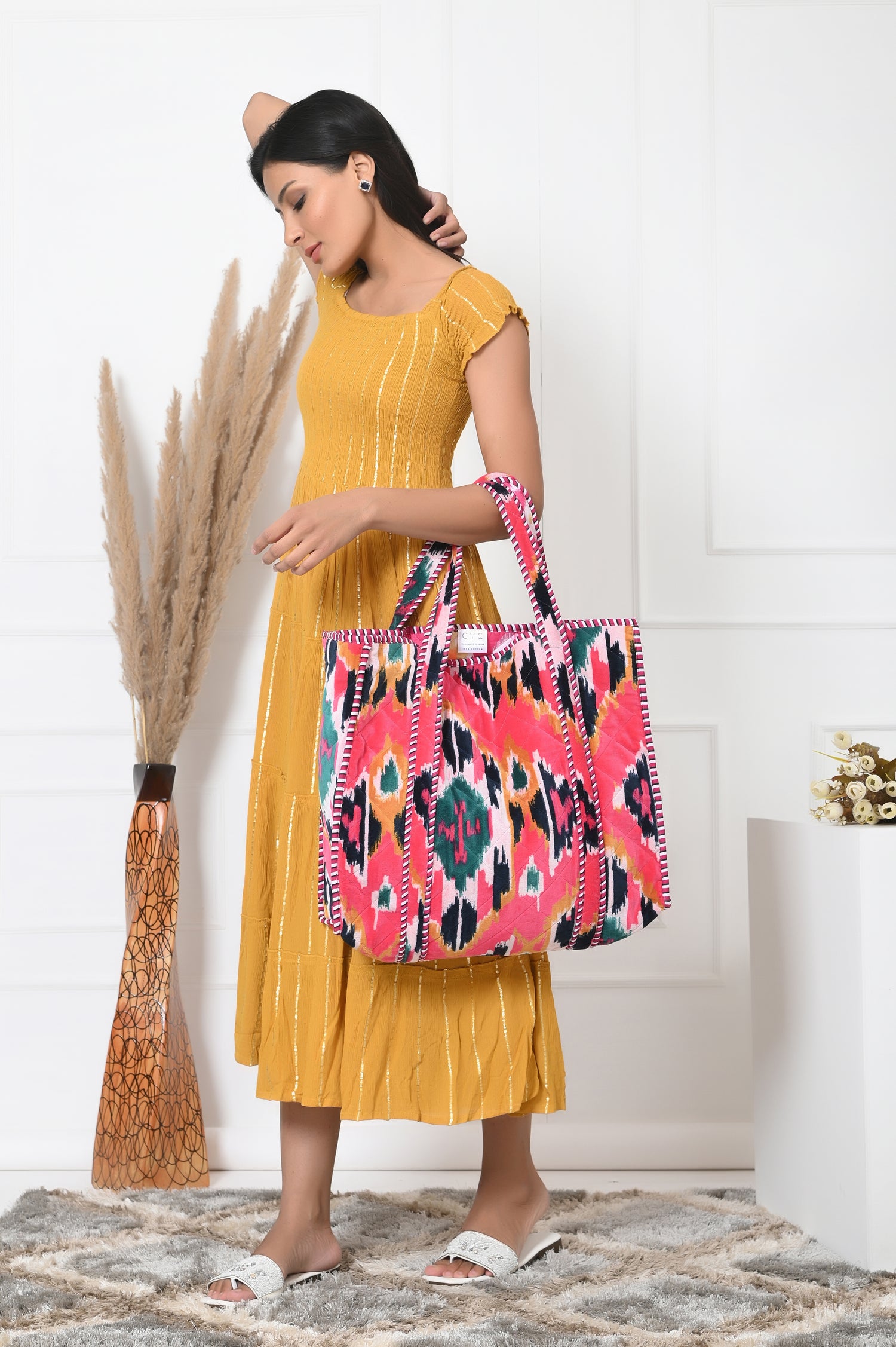 The Ultimate Ikat Velvet Tote