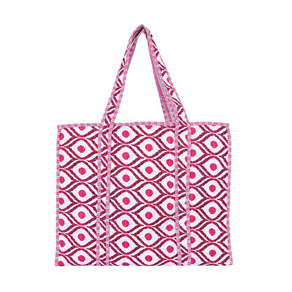 Handmade Quilted Cotton Tote Bag – Stylish &amp; Spacious