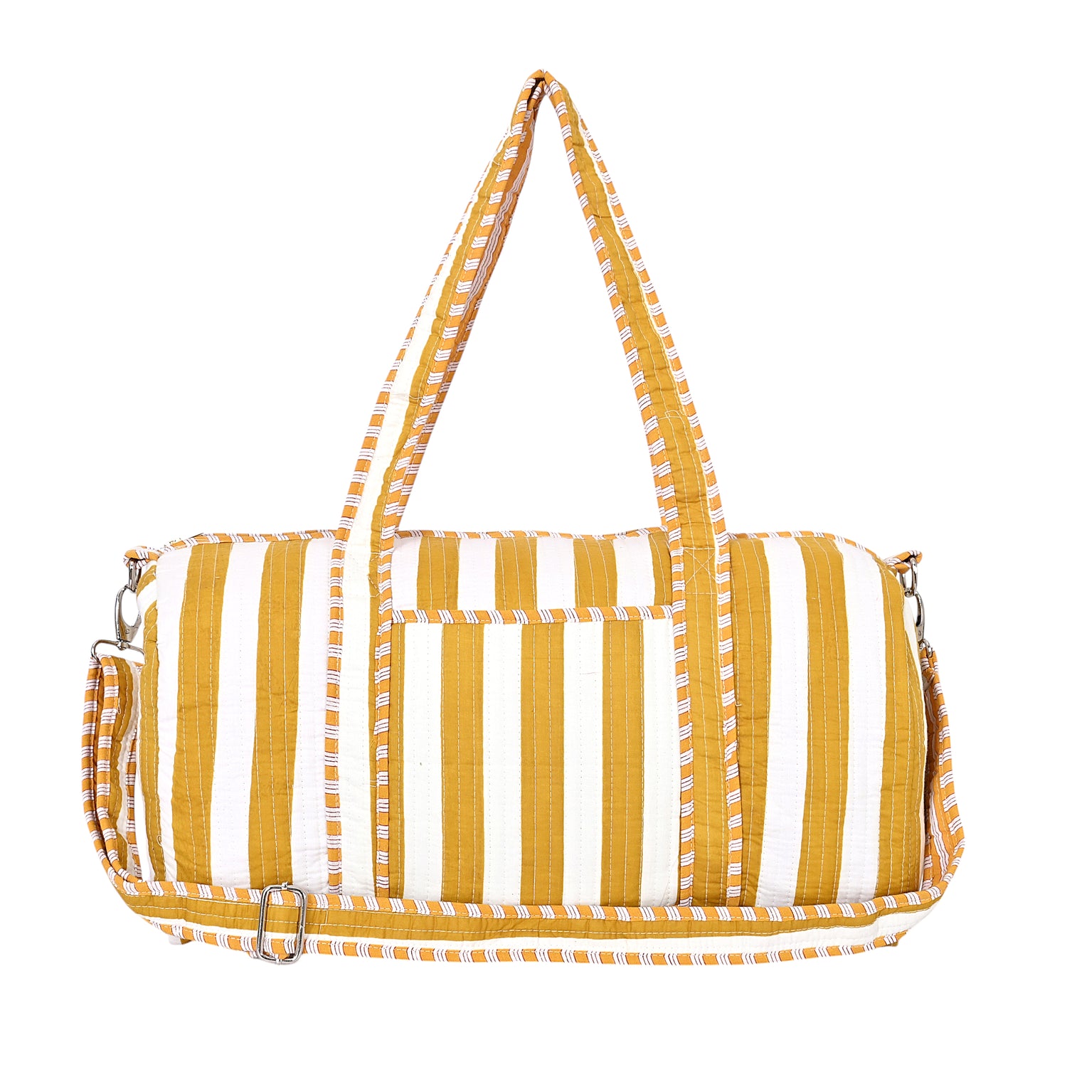 Striped Cotton Weekender Bag – Conscious Yoga Collective