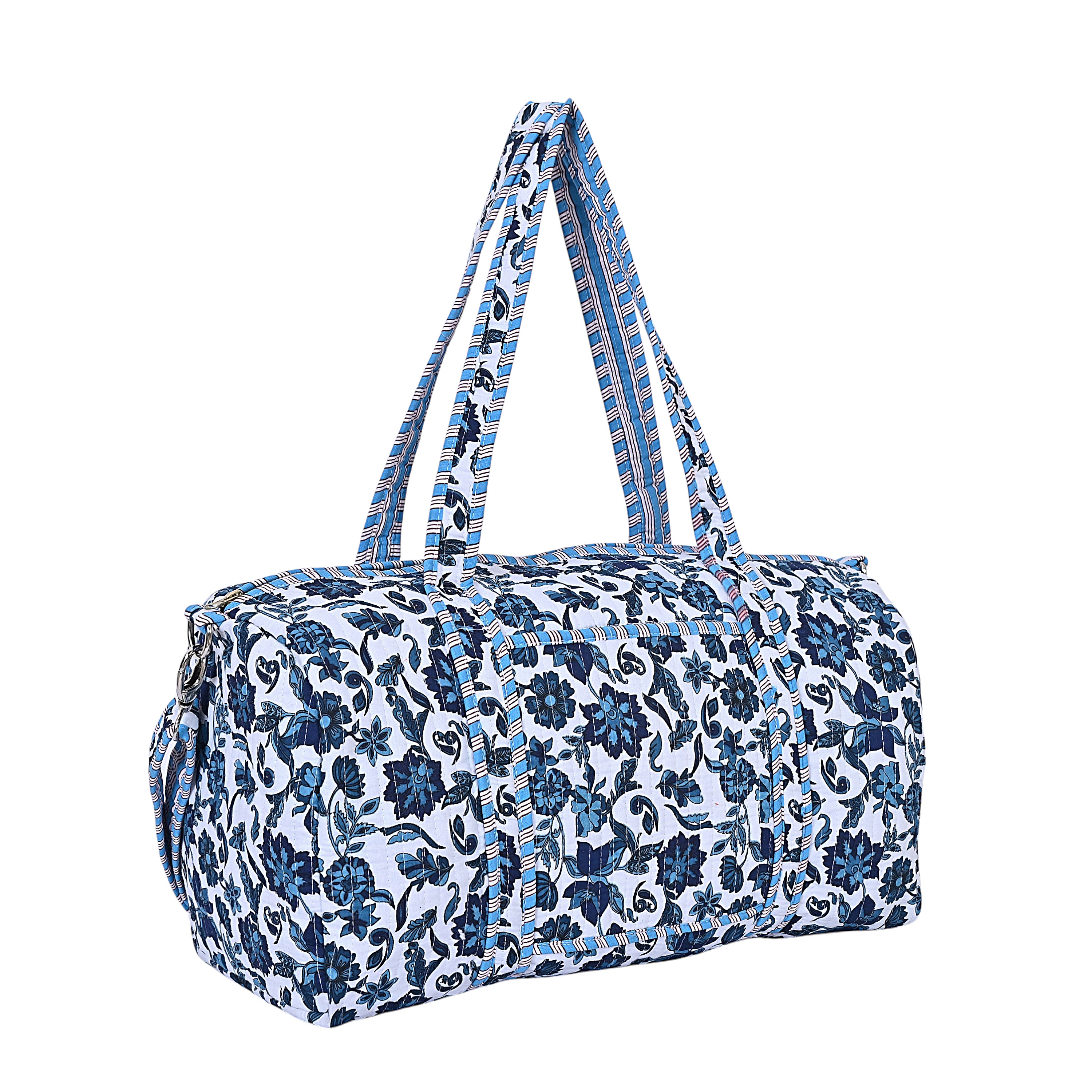 Floral Paisley Cotton Weekender Bag – Sustainable Travel Tote