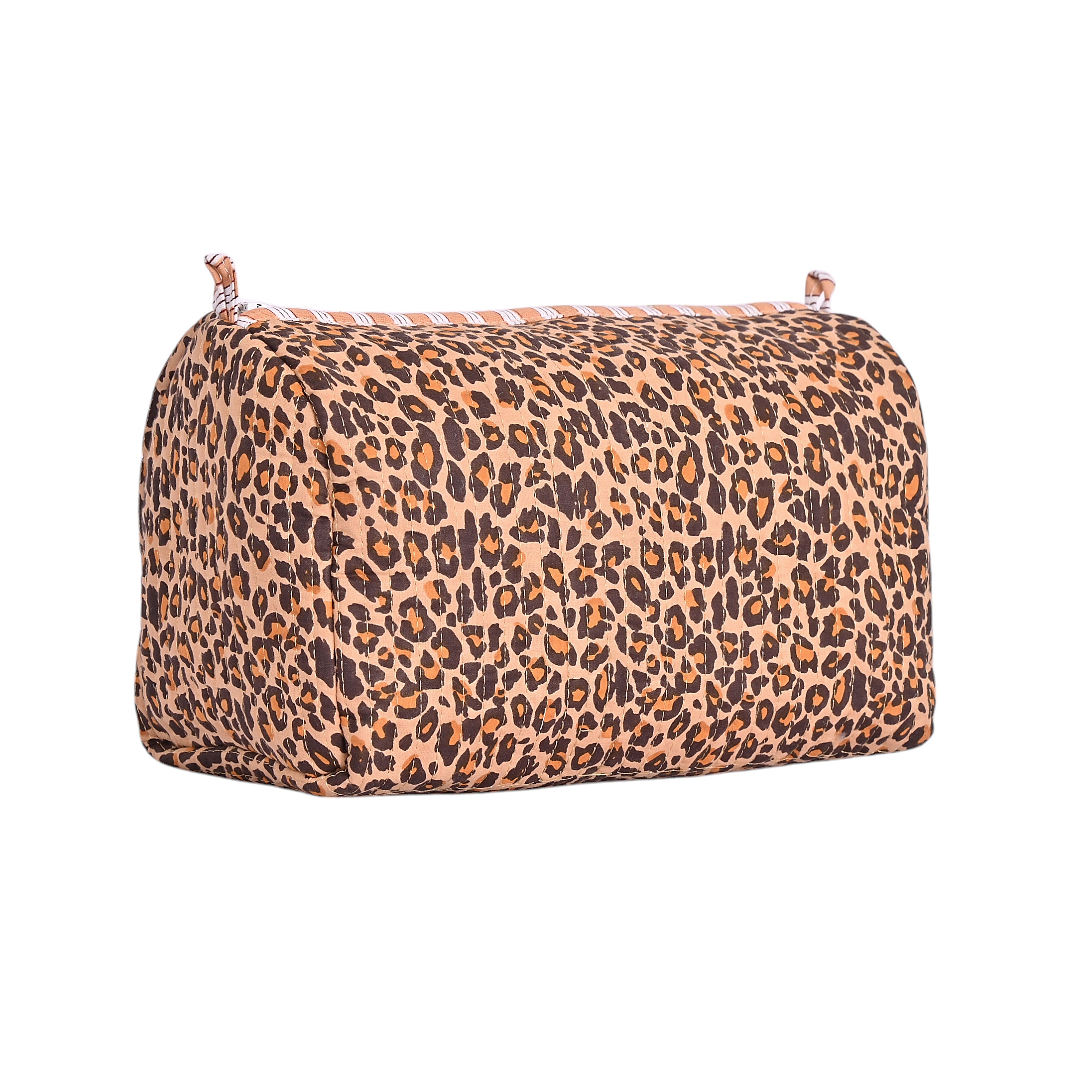 Brown Leopard Cotton Travel Set 