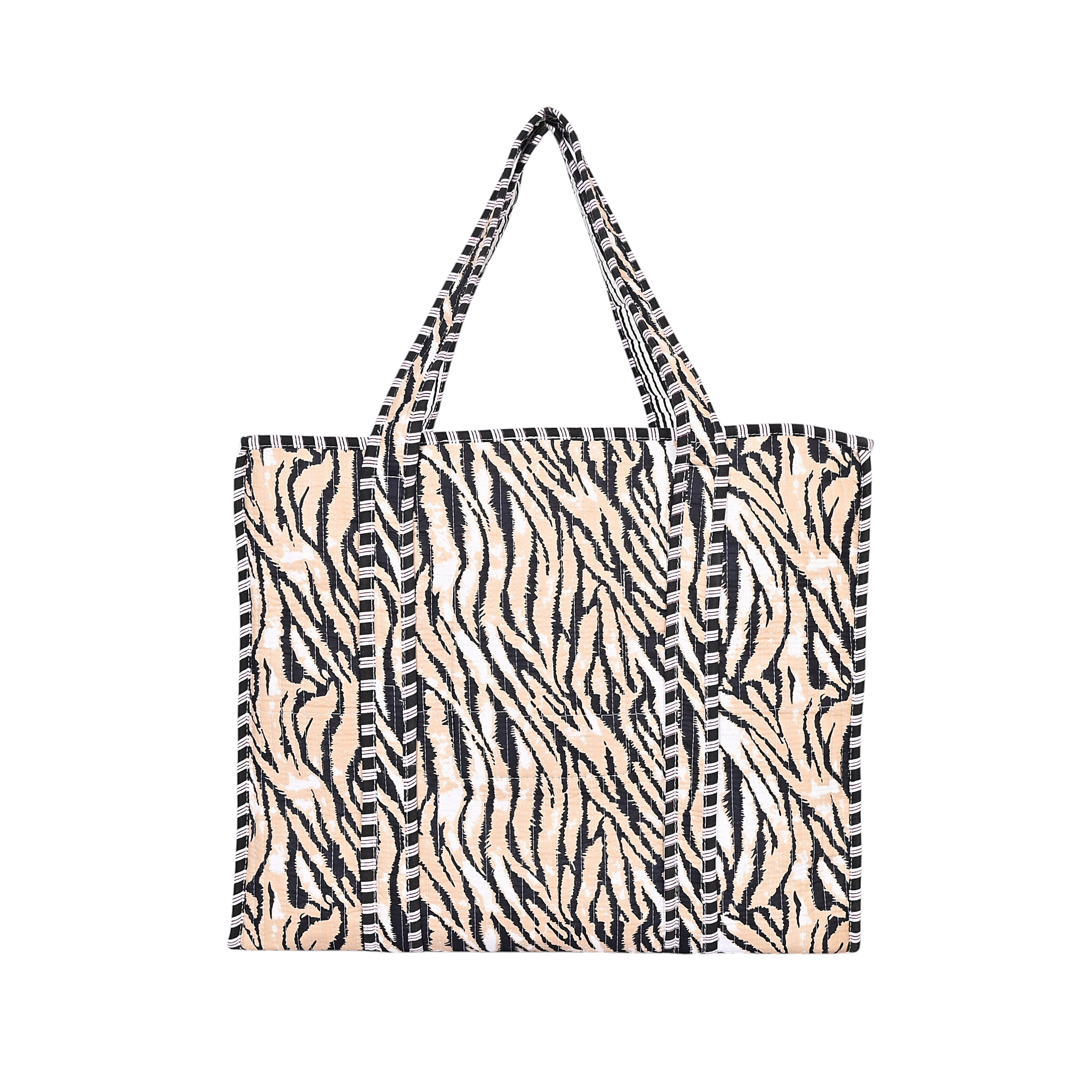 Tiger Stripe Tote – Sustainable Artisan Handbag 