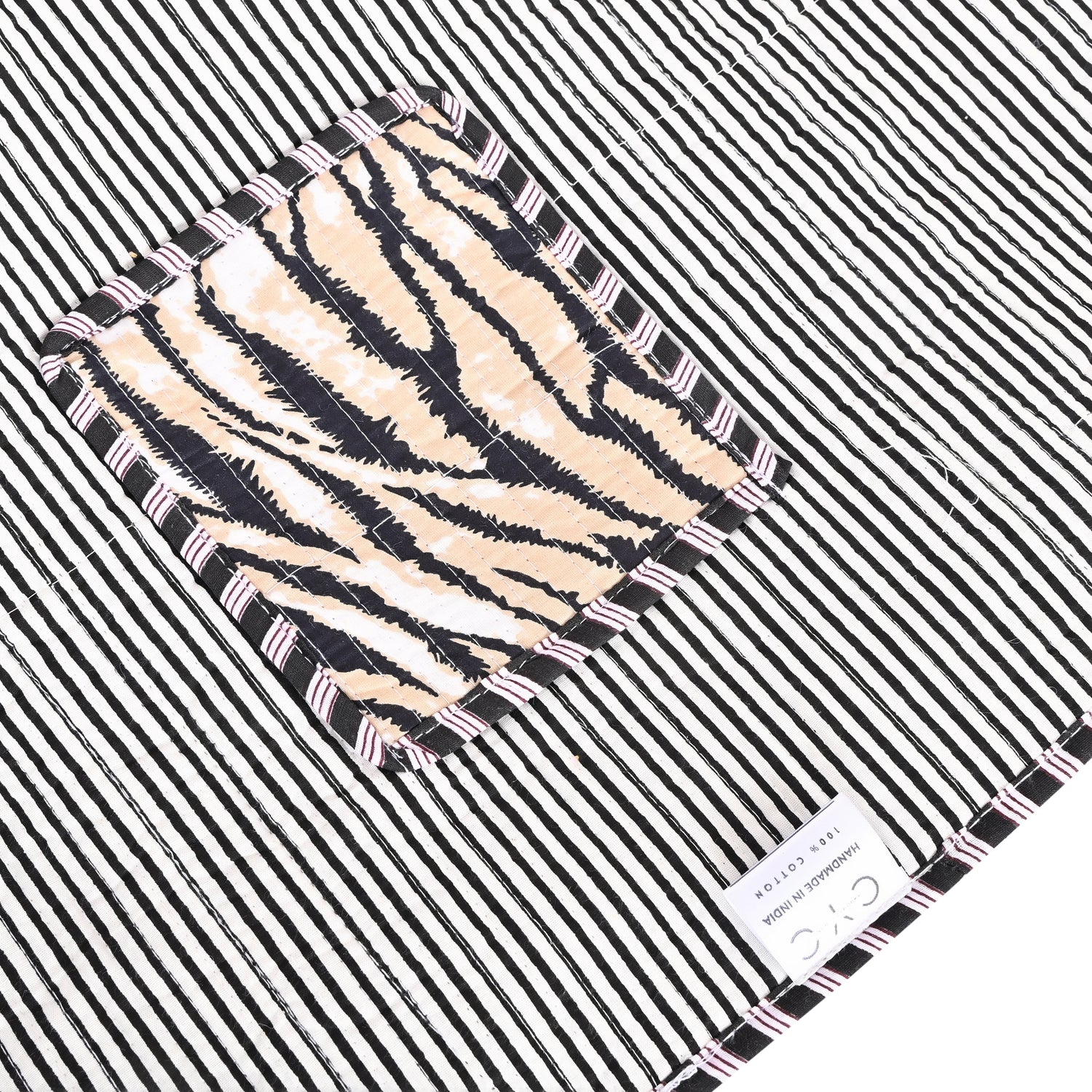 Tiger Stripe Tote – Sustainable Artisan Handbag 