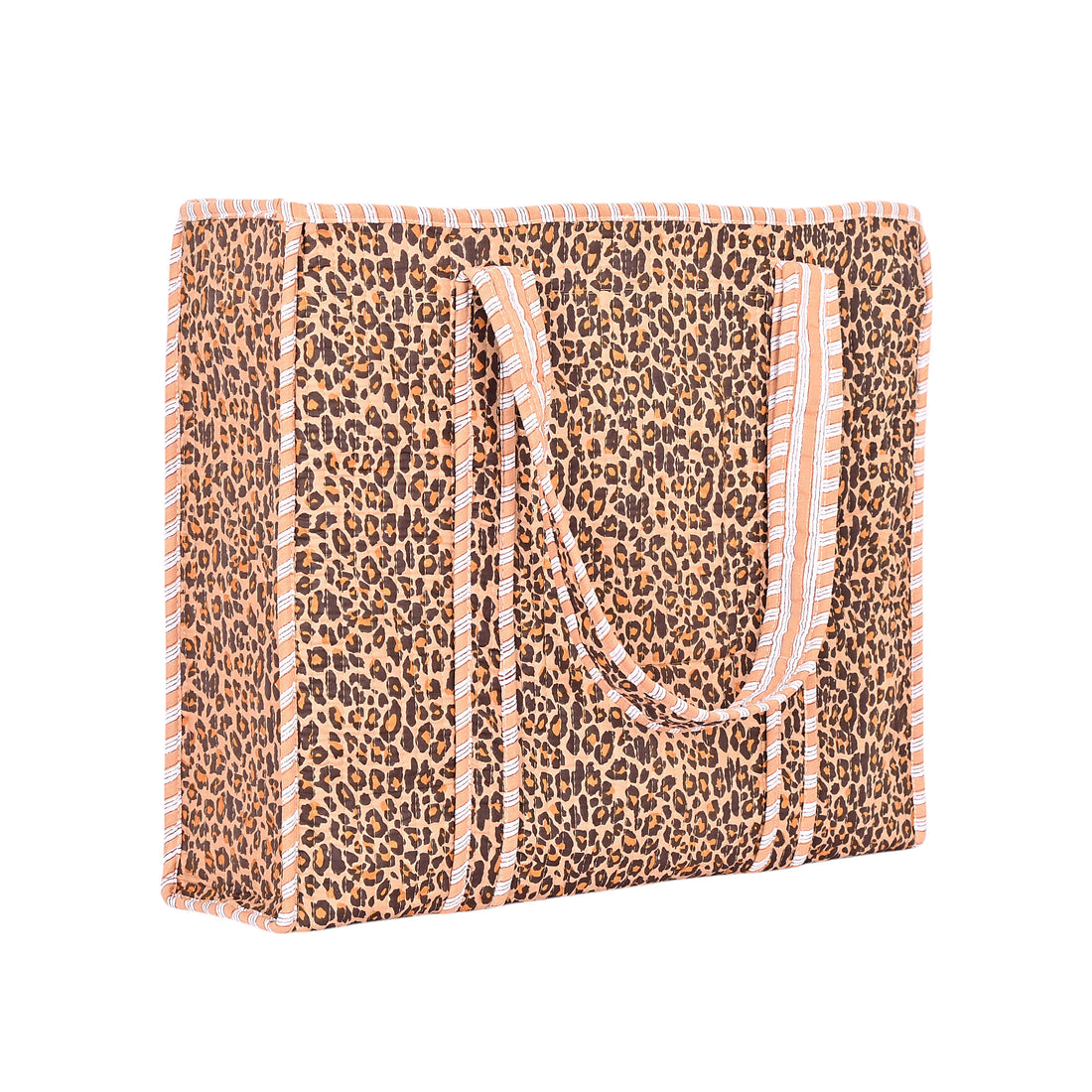 Sustainable Brown Leopard Tote Bag