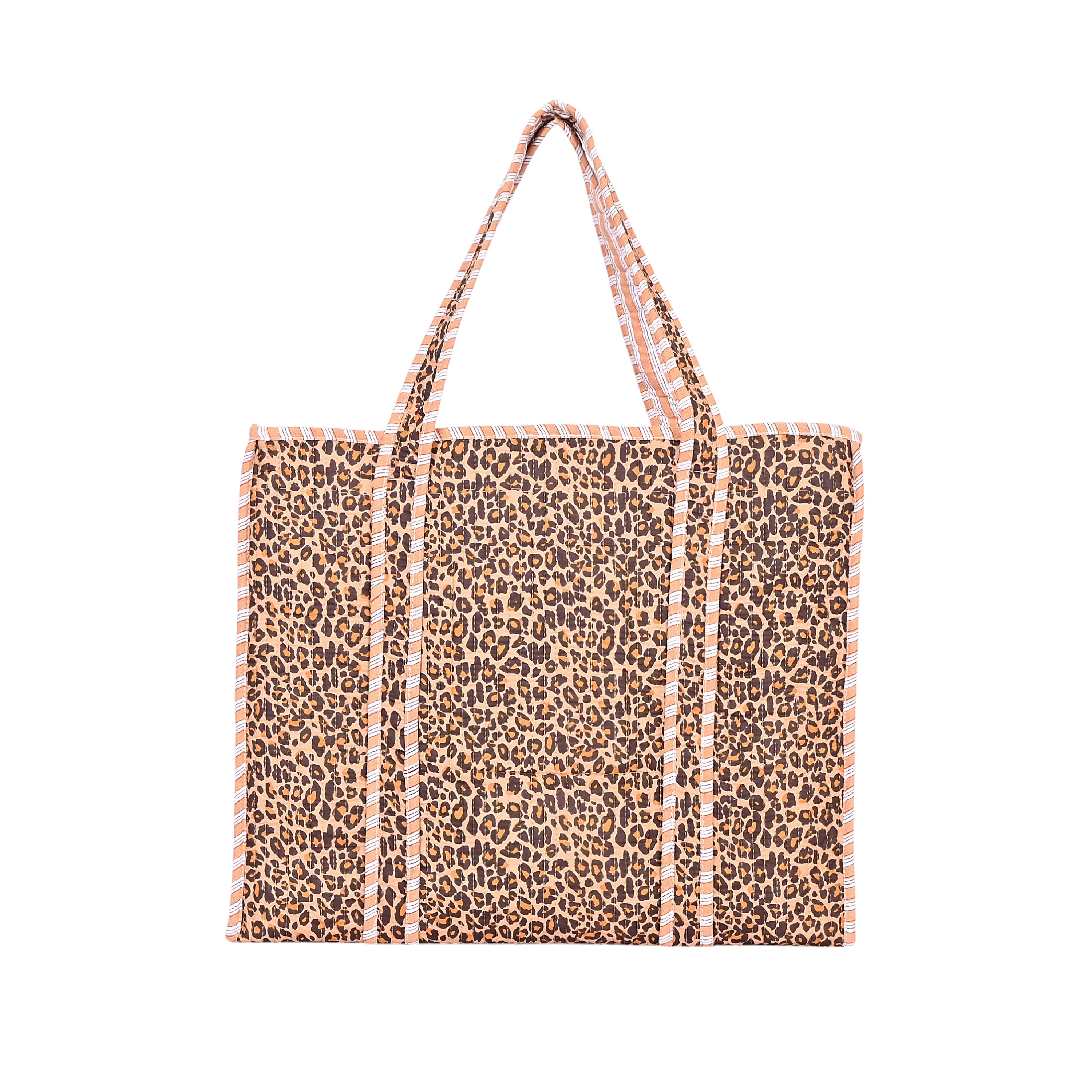 Sustainable Brown Leopard Tote Bag