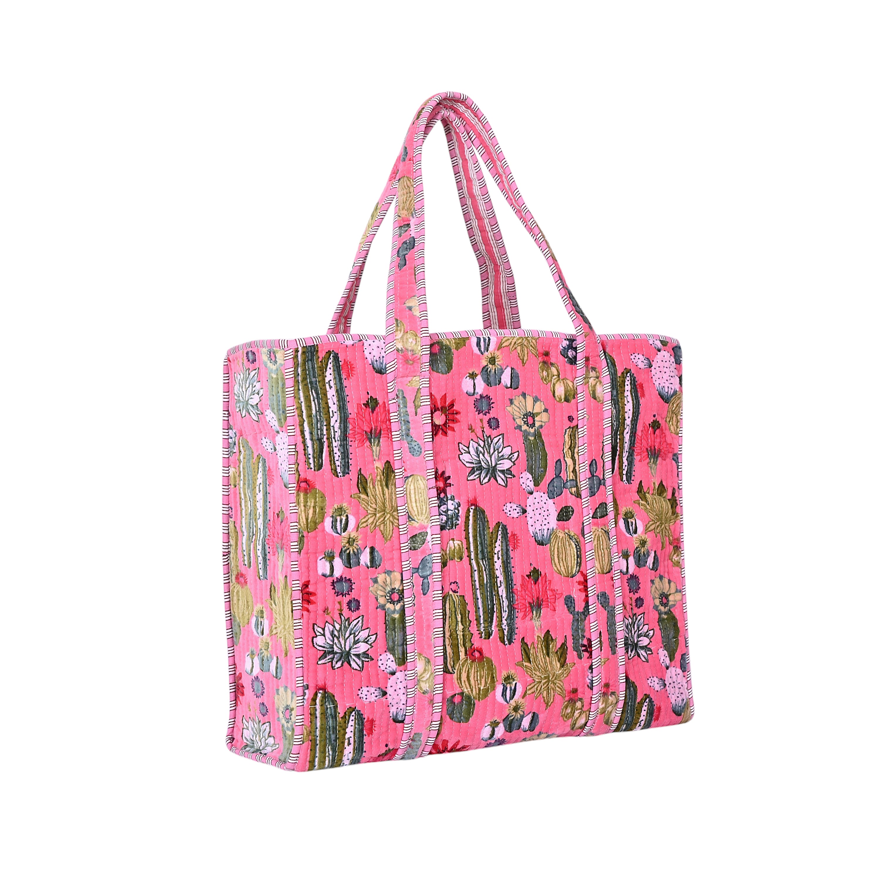 Velvet Cactus Tote, Weekender, Travel Set Bundle