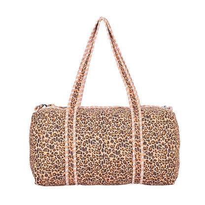 Brown Leopard Print Weekender Bag