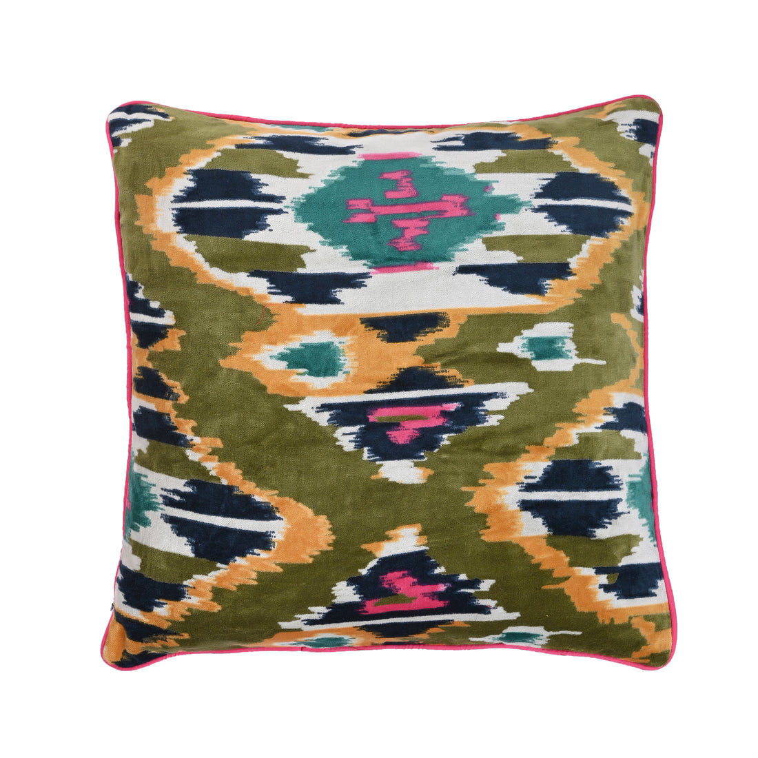 Velvet Ikat Cushion