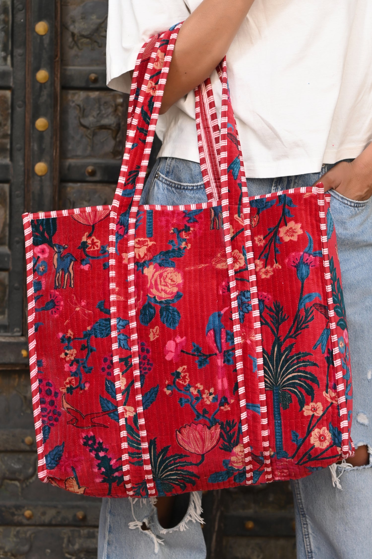 The Ultimate Velvet Tropical Tote