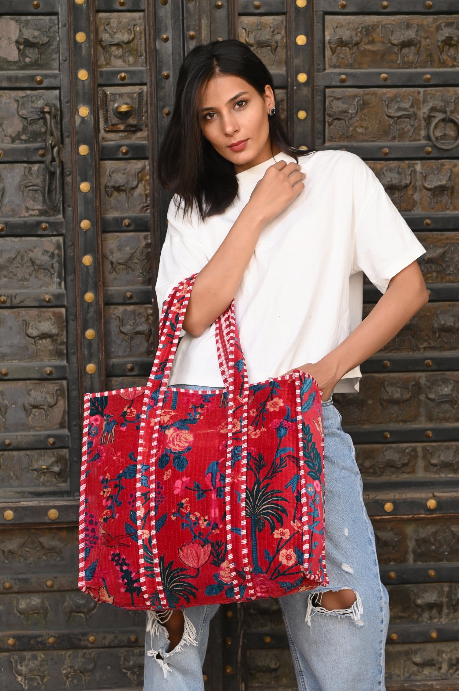 The Ultimate Velvet Tropical Tote