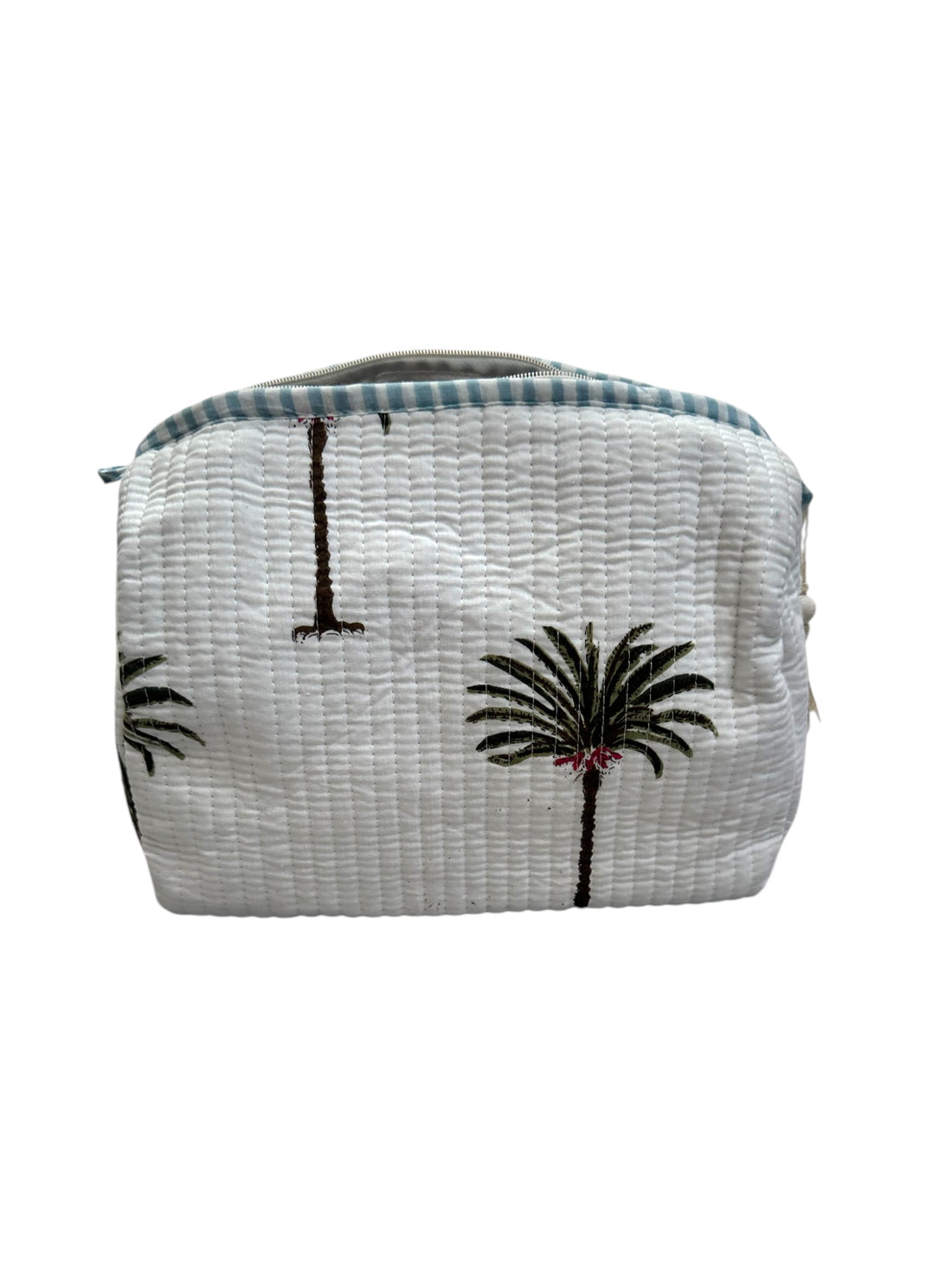 Palm Tree Block Print Three Piece Travel Set