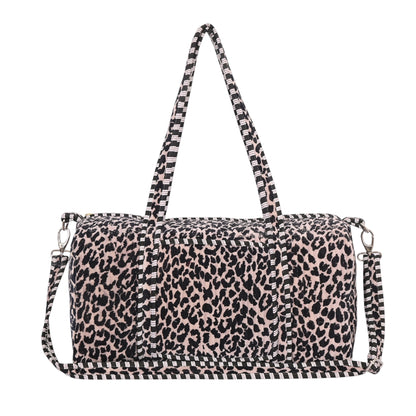 The Leopard Velvet Weekender