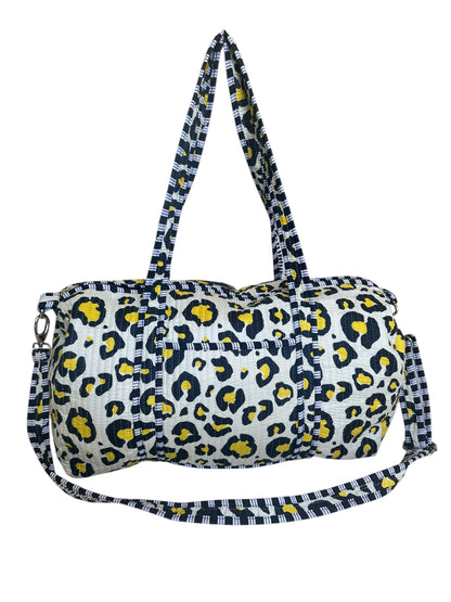 Leopard Cotton Weekender Bag 