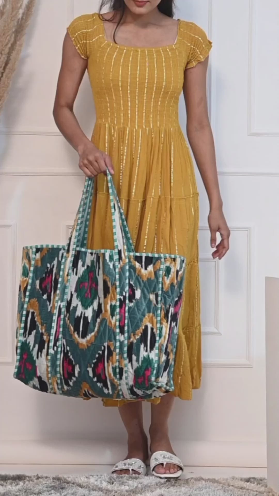 The Ultimate Ikat Velvet Tote