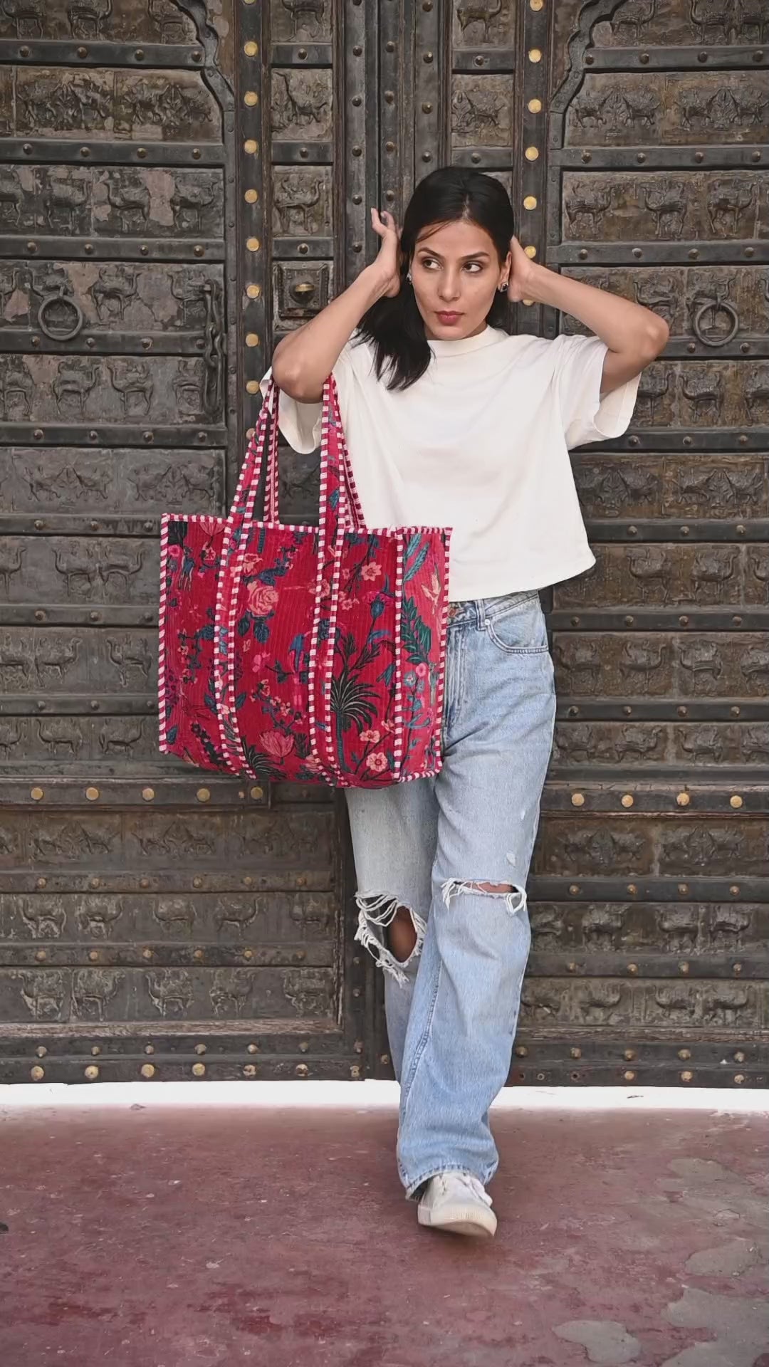 The Ultimate Velvet Tropical Tote